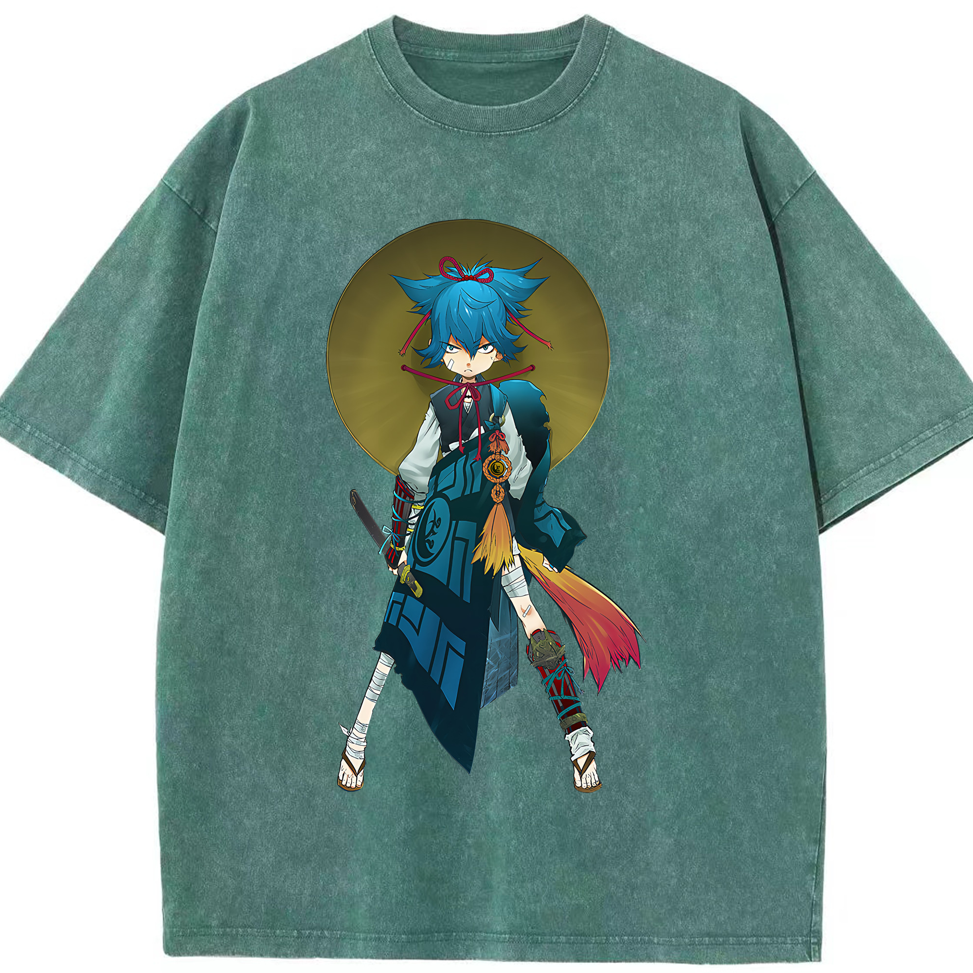 （画像用） 刀剣乱舞 Touken Ranbu 綿100% ヴィンテージ風 半袖Tシャツ（フロントプリント）